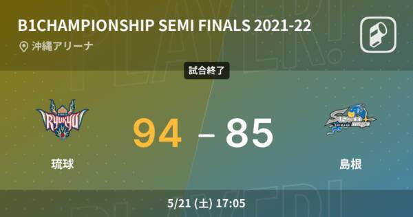 B1championship Semi Finals 21 22 琉球が島根を破る 22年5月21日 エキサイトニュース