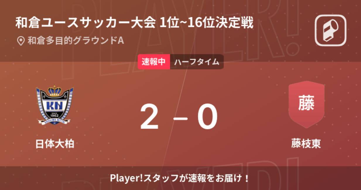 速報中 日体大柏vs藤枝東は 日体大柏が2点リードで前半を折り返す 22年8月8日 エキサイトニュース