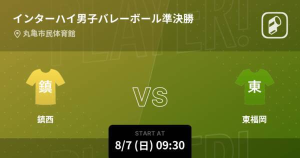 インターハイ男子バレーボール準決勝 まもなく開始 鎮西vs東福岡 22年8月7日 エキサイトニュース