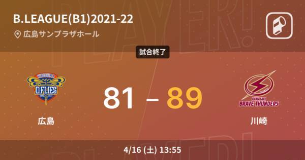 B1第31節 川崎が広島を破る 22年4月16日 エキサイトニュース