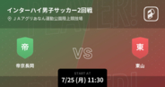 【インターハイ男子サッカー2回戦】まもなく開始！帝京長岡vs東山