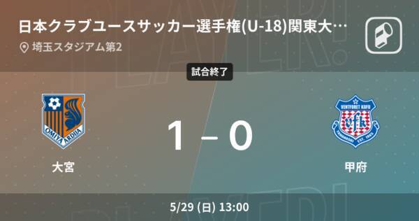 速報中 大宮vs甲府は 大宮が1点リードで前半を折り返す 22年5月29日 エキサイトニュース