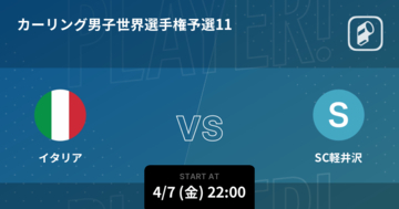 【カーリング男子世界選手権予選】まもなく開始！イタリアvsSC軽井沢