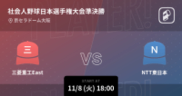 【社会人野球日本選手権大会準決勝】まもなく開始！三菱重工EastvsNTT東日本