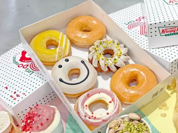 むぎゅむぎゅ・ザクザク・ふわふわ…♡クリスピー・クリーム・ドーナツに食感の違いや春フレーバーを楽しめる新作5種が登場