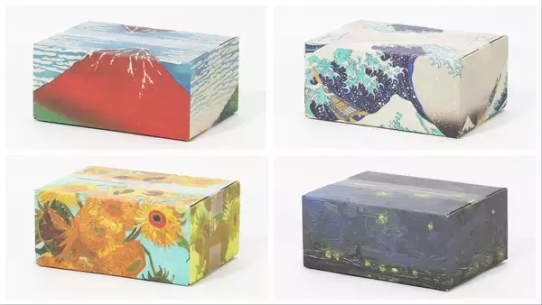 隠す収納にはおしゃれなダンボールを！北斎やゴッホの名画が印刷された「絵画ダンボール」が梱包だけじゃなくて収納やインテリアとしても優秀です♡