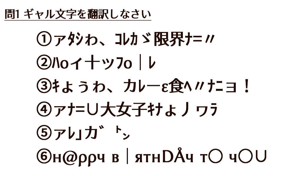 現役女子高生は15年以上前に流行した ギャル文字 を読めるか調査 問題以前にめっちゃ笑われた件 17年8月4日 エキサイトニュース