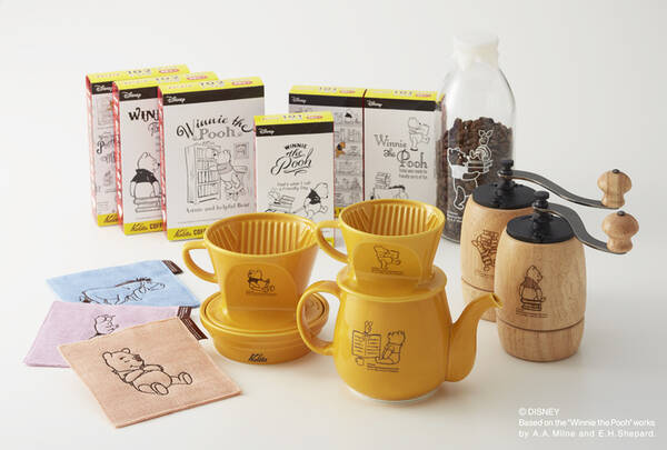コーヒーメーカーのカリタから くまのプーさん アイテムが登場 はちみつ色のドリッパーやコーヒーポットがステキです 18年9月日 エキサイトニュース