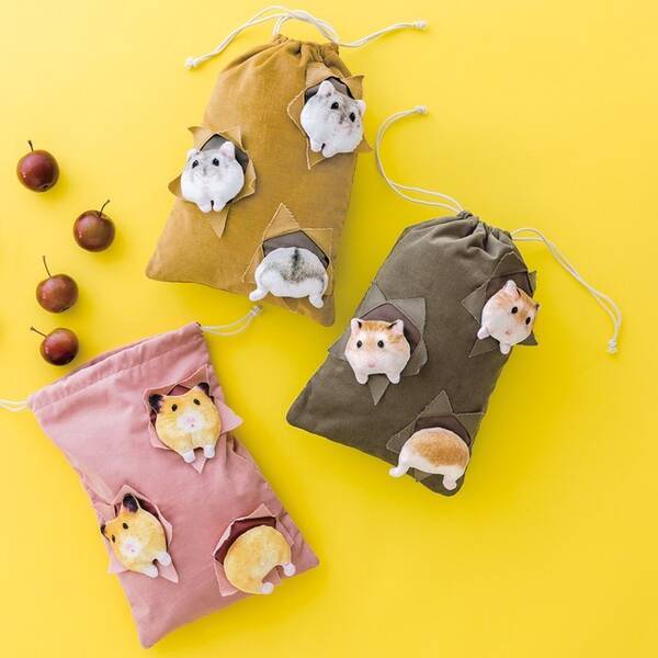 袋をつきやぶるハムスターをリアルに再現 お顔やハムケツがあちこちから飛び出している 巾着 がかわいいよ 年11月9日 エキサイトニュース