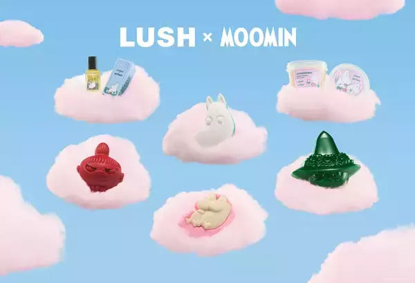 LUSHとムーミンのコラボが可愛すぎ！スパイシーなミイの石けんやムーミンママのレシピを再現した潤いローションなど全10種が登場するよ♡