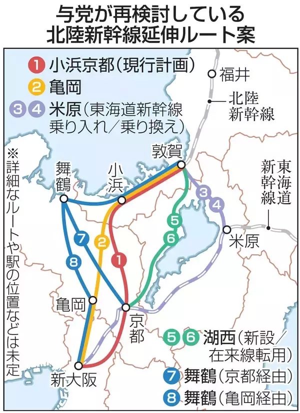 「不便なのに3兆円もコスト増の｢小浜ルート｣を選ぶ謎…政府がゴリ押しする北陸新幹線延伸案への強烈な違和感」の画像