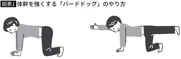「1日5秒×4回だけでいい…整形外科専門医がすすめる｢カメ首･老け背中｣を改善する"バードドッグ体操"」の画像