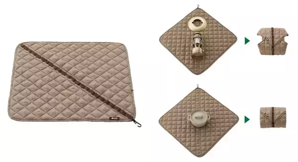 陶器やランタンなどの持ち運びも安心！中綿入りの生地で包んで守る「クッションキルト風呂敷」 新発売！