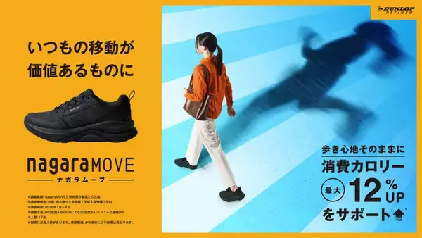 消費カロリー最大12％UPをサポート！日常の「歩く」をトレーニングに変えるスニーカー『nagaraMOVE（ナガラムーブ』Makuakeにて先行販売開始