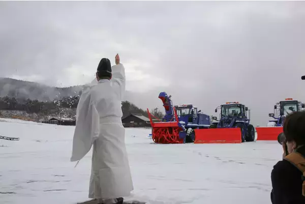 スキージャム勝山　オープンに向け「安全祈願祭」開催