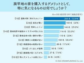 採光や資産価値より「駐車」がネック！5割超が避ける旗竿地の欠点