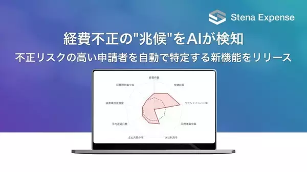 経費不正の"兆候"をAIが検知。Stena Expense、不正リスクの高い申請者を自動で特定する新機能をリリース