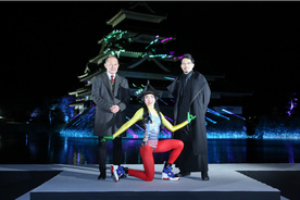 〈イベントレポート〉国宝松本城が彩られた！！「松本城～氷晶きらめく水鏡～」点灯式を行いました。