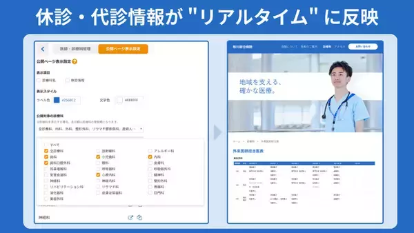 外来担当医表のオンライン管理機能を提供開始
