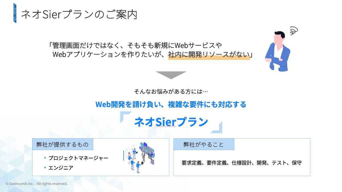 管理画面を低コストで瞬時に開発、運用可能にする利便性の高いローコードツール『ダッシュコム』。日本企業をターゲットにする企業戦略に迫る。