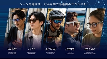 視覚と聴覚が交差する。次世代オーディオアイウェアBluetooth6.0対応「SOUND GLASS」全3シリーズが2026年9月10日（木）登場