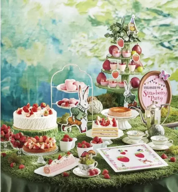 【リーガロイヤルホテル（大阪）】オールデイダイニング リモネを舞台に、苺を堪能できるランチスイーツビュッフェ「Lunch Strawberry Party～森のお茶会～」