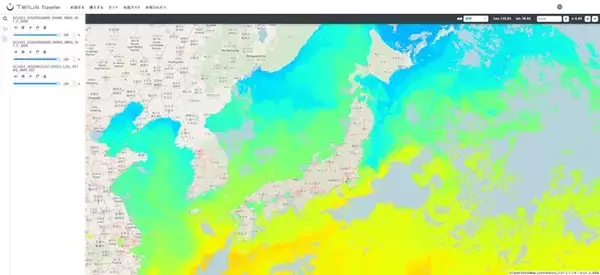 衛星データプラットフォーム「Tellus（テルース）」にて、JAXAの気候変動観測衛星「しきさい」（GCOM-C）で取得された「海面水温」「クロロフィルa濃度」「懸濁物質濃度」のデータを無料公開