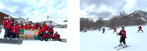 沖縄県うるま市の子どもたちが長野県を訪問し、雪を初体験!
