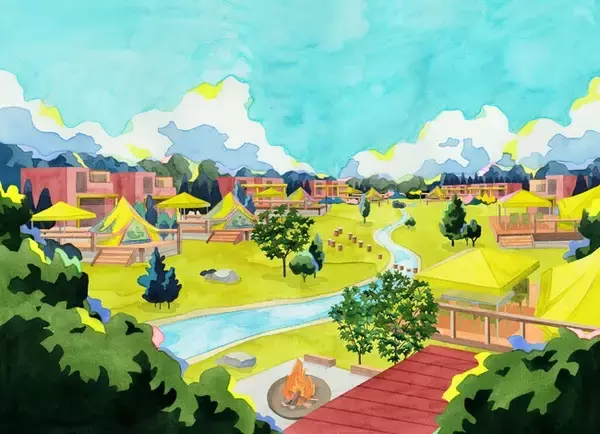 千葉県成田市に2025年3月開業予定の新感覚アウトドアホテル『THE FARM SLOW MOUNTAIN NARITA』が2024年9月3日（火）より先行予約受付開始。