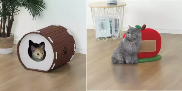 コメリの「Pet ami（ペットアミ）」からフェルトハウスと新デザインの猫の爪とぎが登場