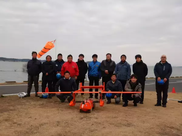 「霞ヶ浦（行方市、かすみがうら市）」上空で無人水上飛行艇「HAMADORI3000」による物流飛行実証試験に成功！