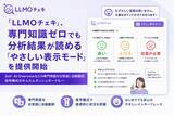 「「LLMOチェキ」、専門知識ゼロでも分析結果が読める「やさしい表示モード」を提供開始」の画像1