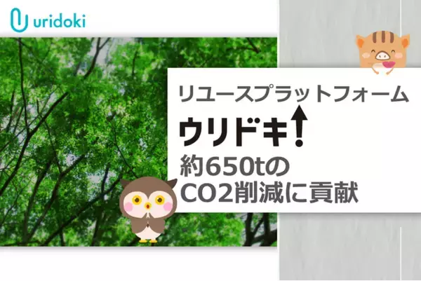 リユースプラットフォームの『ウリドキ』2023年度の買取マッチング実績にて約650tのCO2削減に貢献