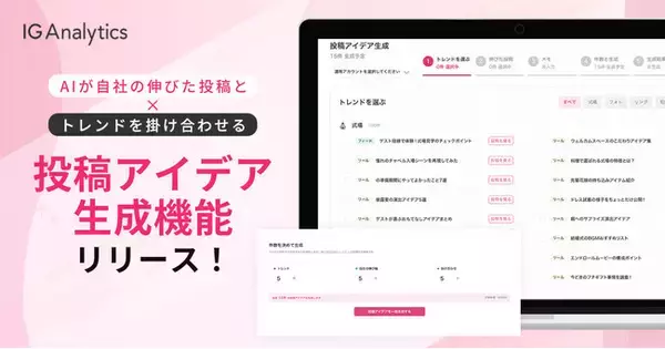 ブライダル特化のSNS運用ツール「IG Analytics」、AIが自社の伸びた投稿とトレンドを掛け合わせる「投稿アイデア生成機能」を提供開始