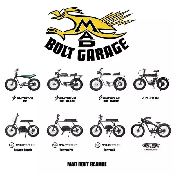 話題のSUPER73を中心とした電動アシスト自転車専門店MAD BOLT GARAGEが吉祥寺に７月７日OPEN！同ビル2FにMAKAVELIC（メンズバッグブランド）も同時OPEN！