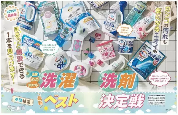 【洗濯洗剤ランキング】ガンコな汚れも気になるニオイもまるっと解決！ 毎日の家事をラクにするアイテムを検証します（LDK2025年6月号）