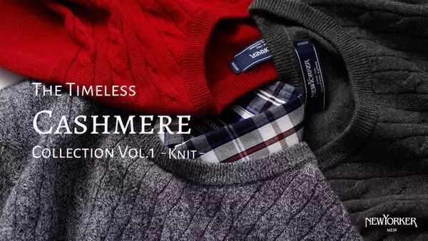 ニューヨーカー メンズ「The Timeless Cashmere Collection Vol.1 -Knit-」を紹介する特集コンテンツを公開。
