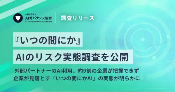 【「いつの間にか」AIのリスク実態調査】外部パートナーのAI利用、約9割の企業が把握できず