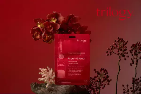 【trilogy<トリロジー＞】新感覚の仕上がり！じゅわっと内側からあふれる、全方位多幸感肌へ導く、ブランドオリジナル成分「ロザピン(TM)︎」配合の2層式シートマスクが日本上陸！