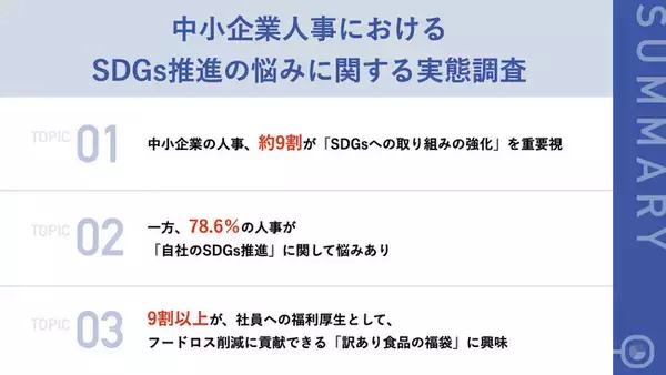 「中小企業の人事約9割が「SDGsの取り組み強化」を重要視　一方で、73.9%から「SDGsへの取り組みを社内外に表現するのが難しい」と課題の声」の画像