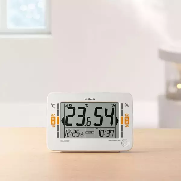 「快適なくらしをサポート 「新環境目安表示付き高精度デジタル温湿度計」発売」の画像