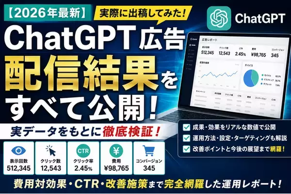 株式会社Shinker、ChatGPT広告の実配信データを国内最速級で公開。費用・CTR・クリック率・CV・改善施策まで実体験を完全公開した検証記事を公開