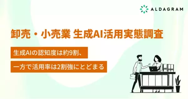 【卸売業・小売業 生成AI活用実態調査】生成AIの認知度は約9割、一方で活用率は2割強にとどまる