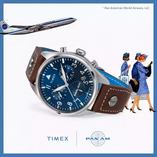 アメリカを代表した伝説のエアライン、パンアメリカン航空とのコラボレーション「TIMEX x Pan Am Collaboration (パンナム航空コラボレーション)」を12/9(金)に発売します。