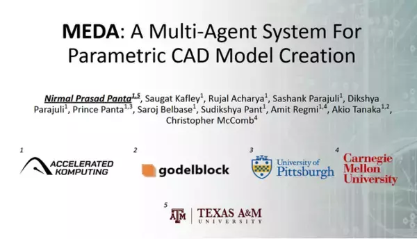 AIエージェント技術を活用したCADモデル生成システム「MEDA」を発表