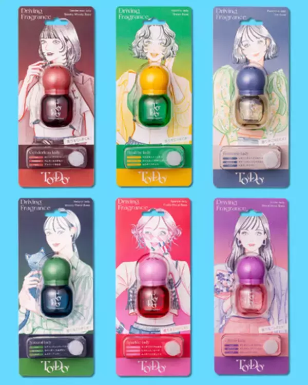 「【ドン・キホーテ限定】香油香寮×イラストレーター ニシイズミユカ 個性プロデュース型ドライビングフレグランス「TODO」10/19発売」の画像