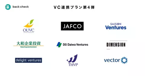 【月額制リファレンスチェックサービスback check】連携先VC累計50社を突破！ 投資先スタートアップ向け「back check VC連携プラン」の展開を拡大