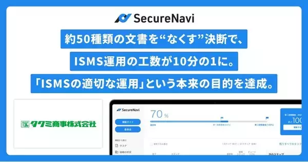 約50種類の文書を“なくす”決断で、ISMS運用の工数が10分の1に。「ISMSの適切な運用」という本来の目的を達成。