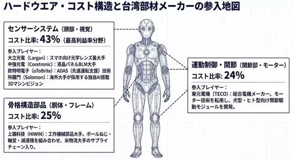 【台湾情報】ヒト型ロボット市場4.7兆ドルへ、台湾メーカーが「脱中国」需要狙う＜ワイズ機械業界ジャーナル2026年8月第２週号発行＞