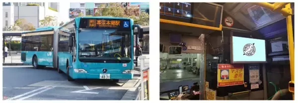 京成バス 新都心幕張線連節バス（5車両） にデジタルサイネージによる情報提供を開始